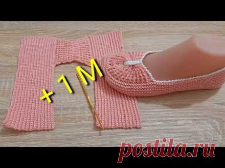 طريقة عمل حذاء كروشيه بقطعة واحدة how to crochet a nice shoes