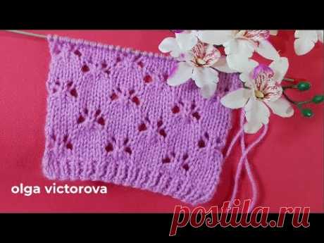 БАБОЧКИ - МИЛАШКИ АЖУРНЫЙ УЗОР СПИЦАМИ 1051 Узоры спицами KNITTING PATTERN