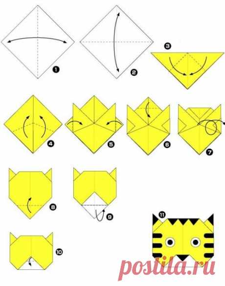 Животные оригами — Поделки с детьми