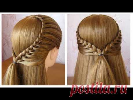 Coiffure avec tresse ♡ Coiffure pour tous les jours (pour l'ecole/college/travail) ♡ facile à faire - YouTube