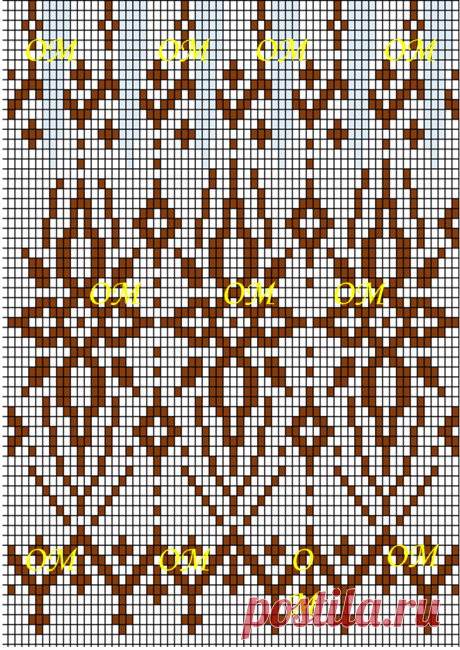 Отрисовала жаккардовую схему по мотивам шикарного свитера - свободный доступ, забирайте в копилочки | Мне интересно и мой жаккард | Дзен