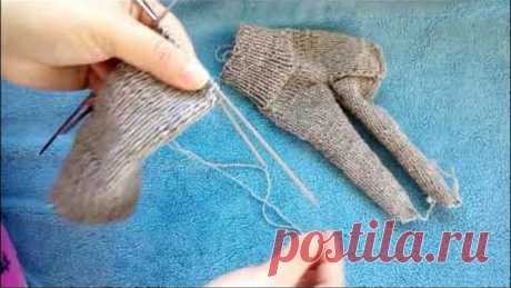 Самый быстрый и самый простой способ вязания носка!!!!