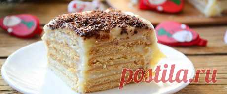 Торт из печенья с заварным кремом • Рецепт Вкусный и простой торт из печенья с заварным кремом без выпечки. К тому же молочное печенье в рецепте можно заменить на обычное песочное.