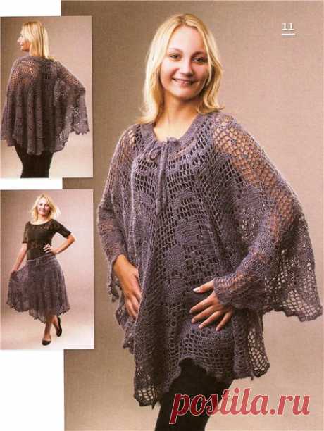 Irish crochet &amp;: FILET PONCHO = SKIRT ... ФИЛЕЙНОЕ ПОНЧО = ЮБКА