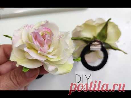 ❗ МК для начинающих 💖 DIY 💖 Реалистичная РОЗА из ЗЕФИРНОГО фоамирана на резинке