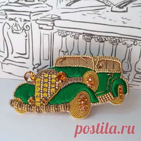 Brooch Vintage / Classic Car – shop online on Livemaster with shipping - B3893COM | Azov
