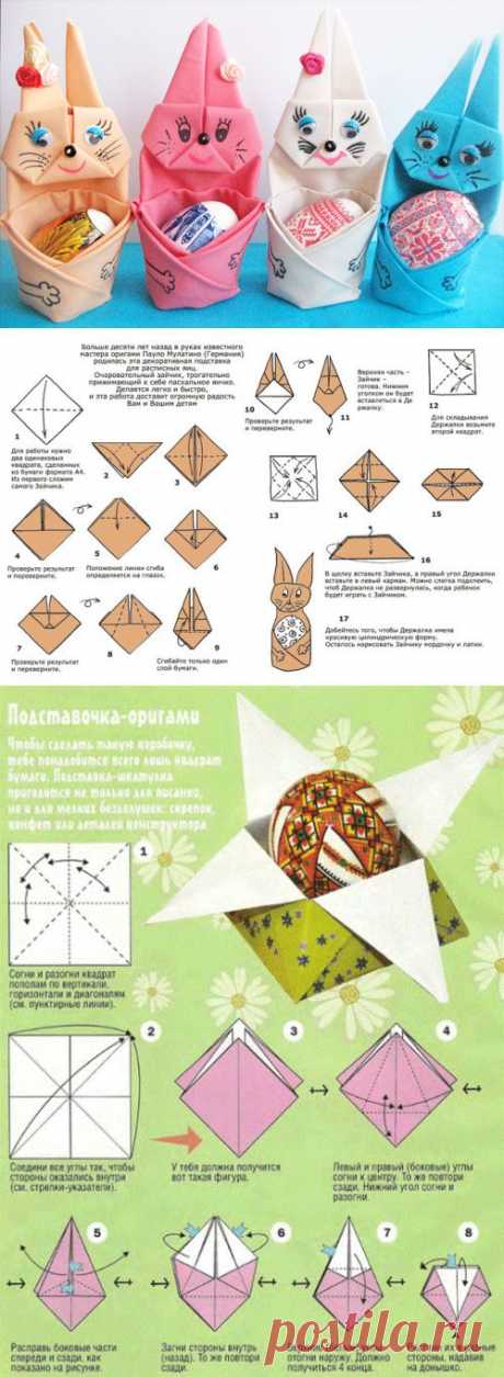 Поделки на Пасху: «Пасхальный зайчик»...и  подставка-шкатулка для пасхального яйца.....