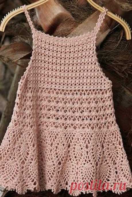 Туника для девочки крючком | Рукоделие и вязание