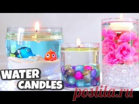 DIY WATER CANDLE // Vase Centerpiece Candles How To - SoCraftastic