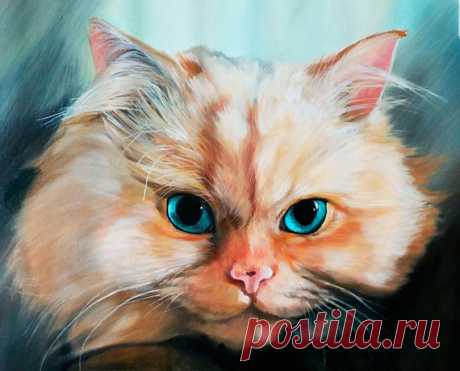 Custom Cat painting, Cat, Oil Portrait, custom portrait, portrait from photo, original portrait, animal portrait,handmade,gift idea, Cat art Look at the gorgeous Cat i pained.  This is the most perfect present for friends anf family.My work include turning your photo into a beautiful oil painting or drawing of any subject. I will paint your family portrait, wedding portrait, pet portrait, landscape views or any other