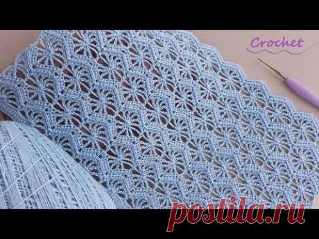 Замечательный УЗОР КРЮЧКОМ простое ВЯЗАНИЕ для начинающих 💎SUPER EASY Pattern Crochet💎