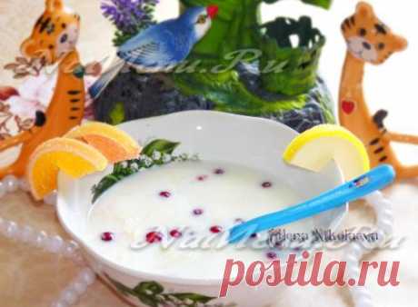 Рецепт молочного супа с домашней лапшой и брусникой