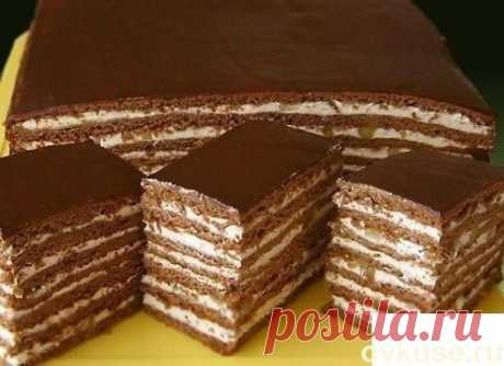 Торт медово-шоколадный с орехами - Простые рецепты Овкусе.ру