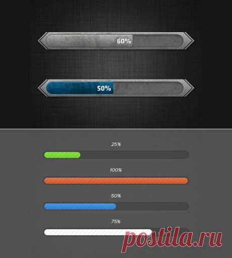 18 бесплатных индикаторов выполнения и загрузки в высоком качестве (PSD) | Все о создании сайтов
