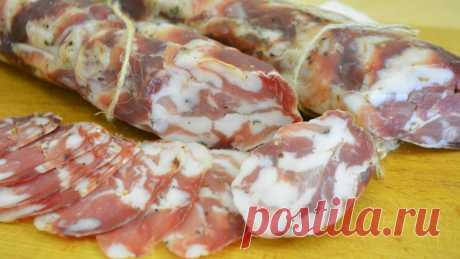 Домашняя свиная сыровяленая колбаса. Простой подробный рецепт. | ПоедимКА | Яндекс Дзен
