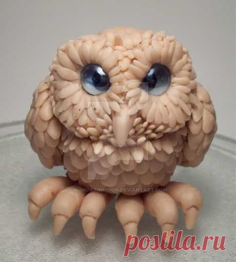 Polymer clay owl raw clay