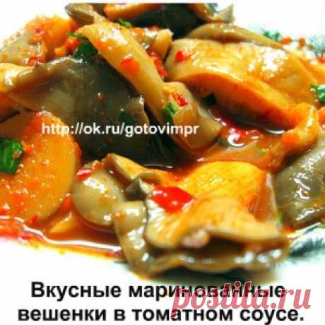 ВКУСНЫЕ МАРИНОВАННЫЕ ВЕШЕНКИ В ТОМАТНОМ СОУСЕ