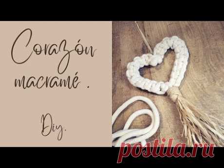 Como hacer CORAZON de MACRAME con RAFIA | PASO A PASO | DIY | HOW TO MAKE A MACRAME HEART.