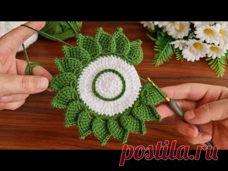 Amazing!.. 😇 Super easy very useful crochet beautiful motif crochet coaster - Tunisian crochet