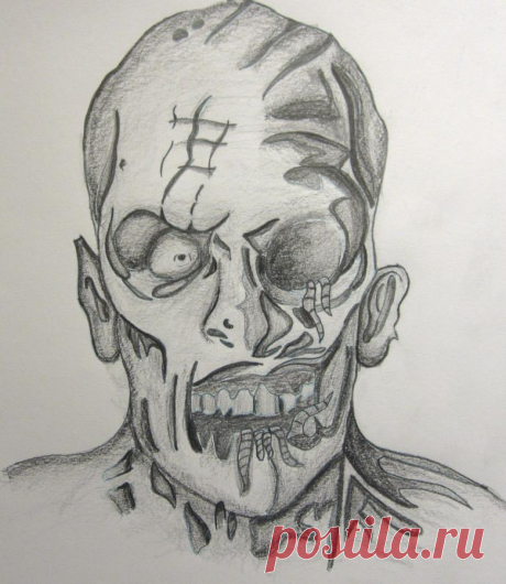 Как нарисовать зомби поэтапно карандашом (56 фото) - легкие мастер-классы по рисованию зомби