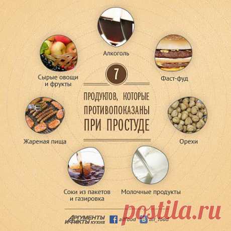 7 продуктов, которые противопоказаны при простуде