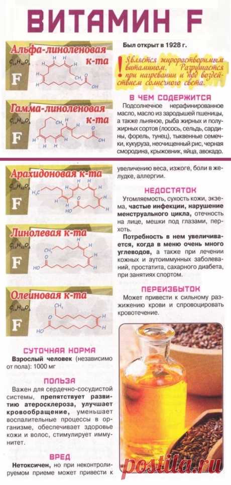 Витамн F в организме