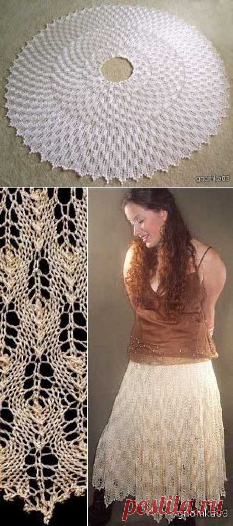 Вязание: юбка-солнце