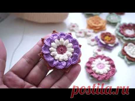 Blooming crochet flower / decorative crochet flower #2