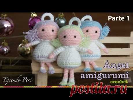 Ángel tejido a crochet amigurumi (Parte 1)