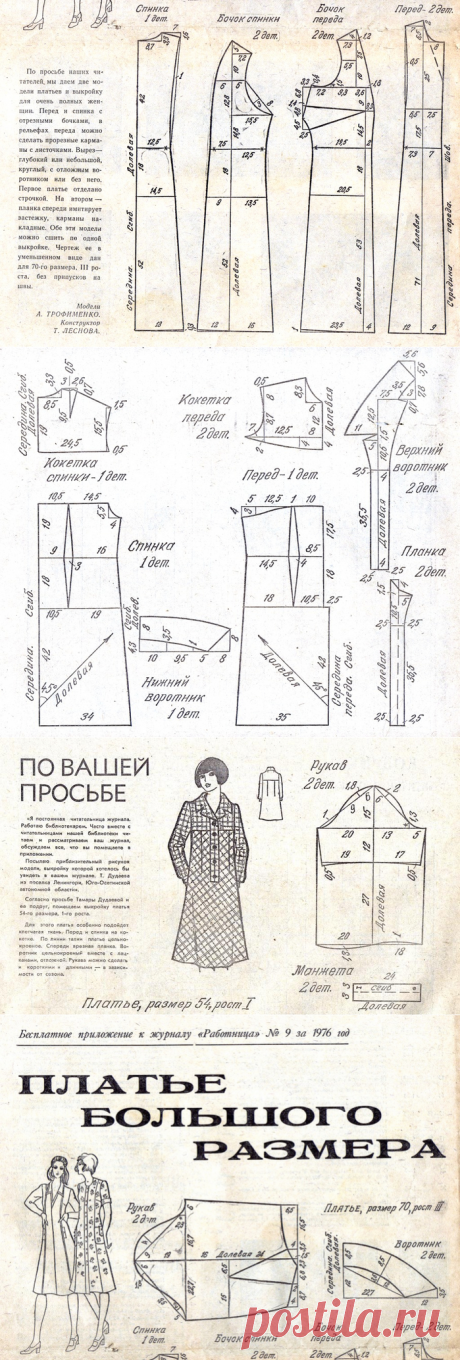 ШИТЬЕ ДЛЯ ПОЛНЫХ- ЛИСТАЯ СТАРЫЕ ЖУРНАЛЫ