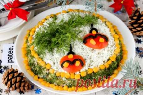 Праздничный салат Еловая веточка - рецепт с фотографиями