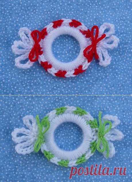 Ravelry: Peppermint Candy Ring Ornament pattern by Doni Speigle