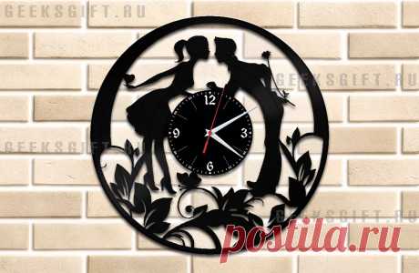 Необычный подарок: Часы из виниловой пластинки - Влюбленные