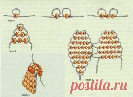 Броши из бисера схемы с пошаговым - 94 фото