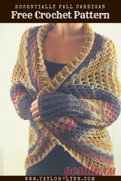 Essentially Fall Crochet Cardigan Pattern - Taylor Lynn