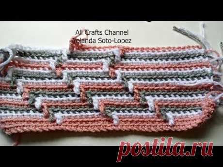 How to crochet Apache Tears pattern  for blanket (English )