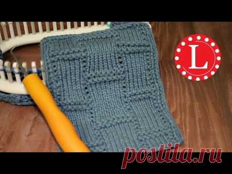 LOOM KNITTING STITCHES Textured Tiles  - A Knit and Purl Combination Pattern by Loomahat