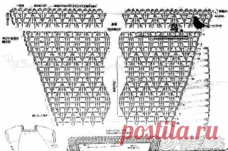Красивый ажурный узор для летних кофточек, вяжем крючком