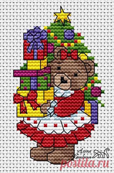 Teddy Bear 1 - PDF Cross Stitch Pattern Size 27*47 stitches On 14 count canvas 5*9 cm Recommended canvas: plastic DMC threads 16 colors, 0 Blends Techniques Used: cross stitch, backstitch COPYRIGHTPlease do not use PDF or printed version of my patterns for reselling. Also the representation on any free web resource is prohibited. Please understand me as the