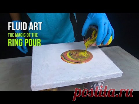 Fluid Art Fail? Nope, Just a Happy Little Accident - Ring Pour Fluid Art Painting