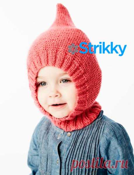Детская шапка от Bernat &quot;Нет ветрам!&quot; вязаная спицами | Strikky.ru