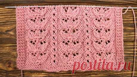 Knitting design. Нежный узор Тюльпаны или бодрящий кофе в зернах. Копилка турецких узоров