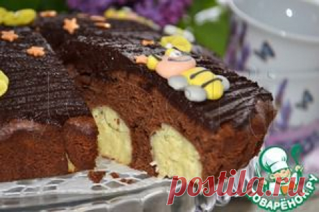 Шоколадно-творожный мягкий пирог - кулинарный рецепт