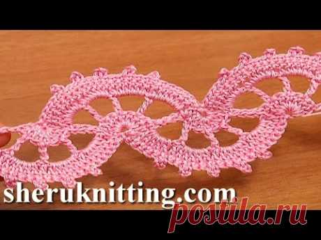 Crochet Lace Stitch Tape Tutorial 6 part 1 of 2 Crocheted Lace - YouTube