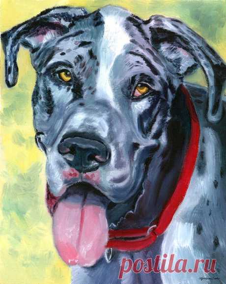 Apollo of Dogs - Great Dane by Lyn Cook Apollo of Dogs - Great Dane Painting by Lyn Cook