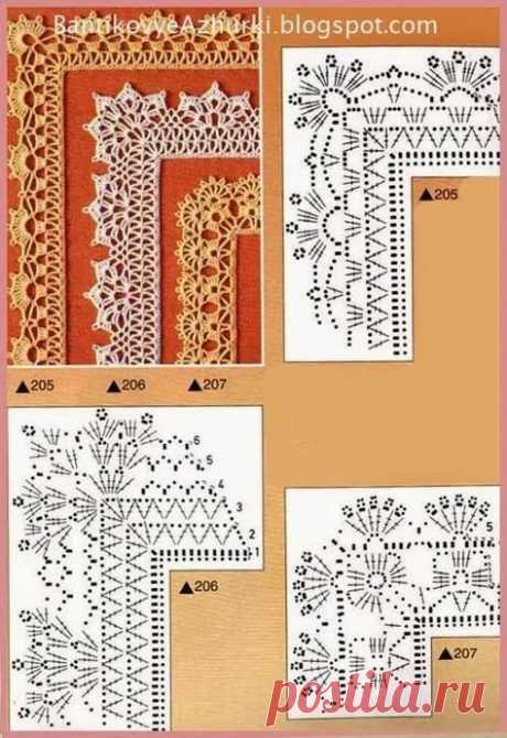 обвязка крючком края изделия схемы: 2 тыс изображений найдено в Яндекс.Картинках
