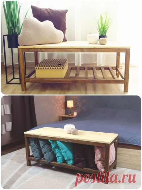 How to Build a Storing Bed Bench DIY - VIDEO | Hometalk