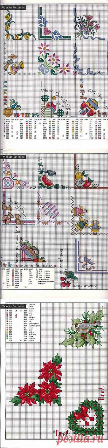 Уголки для салфеток / Вышивка крестиком / PassionForum - мастер-классы по рукоделию