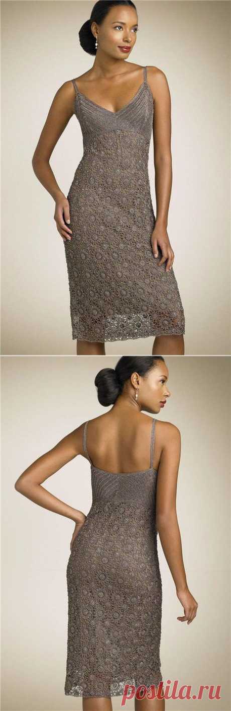 Модное платье крючком (только схема) | Рукоделие и вышивка