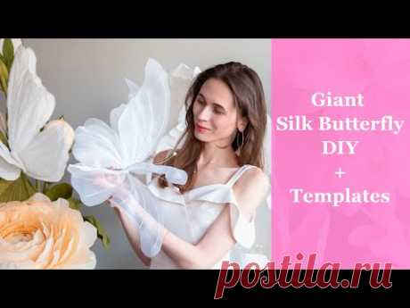 How to make Giant Silk Butterfly Step-by-step Tutorial | DIY Giant Organza Butterfly for Home Decor